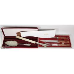 BRAND NEW SILVER CAKE KNIFE SERVER AND WEDDING