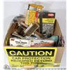 Image 1 : BOX OF ASSORTED TOOLS AND WORKWARES