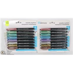 2 PACKS OF 8 METALLIC MARKERS