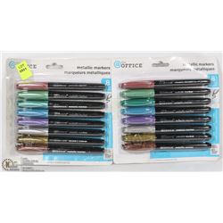 2 PACKS OF 8 METALLIC MARKERS