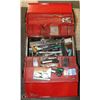 Image 1 : GREY METAL TOOL BOX WITH CONTENTS