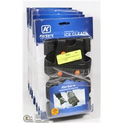 8 PAIRS OF KORKERS ORIGINAL ICE CLEATS - LARGE