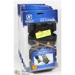 8 PAIRS OF KORKERS ORIGINAL ICE CLEATS - LARGE