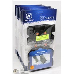 8 PAIRS OF KORKERS ORIGINAL ICE CLEATS - X-LARGE