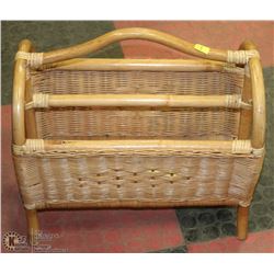 WICKER MAGAZINE RACK