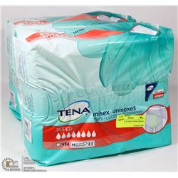 2 PACKS OF 14 TENA UNISEX BRIEFS