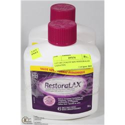 LOT OF 2 VALUE SIZE RESTORALAX LAXATIVE