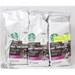 BUNDLE OF 3 STARBUCKS FRENCH ROAST GROUND COFFEE