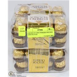 4 BOXES OF 200G FERRERO ROCHER CHOCOLATES