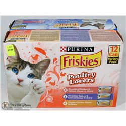 2 BOXES OF PURINA FRISKIES WET CAT FOOD 12 CANS