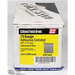 BOX OF GRIP RITE COLLATED FINISH BRADS