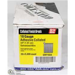 BOX OF GRIP RITE COLLATED FINISH BRADS