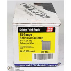 BOX OF GRIP RITE COLLATED FINISH BRADS