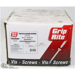 BOX OF GRIP RITE PARTICLE BOARD SCREWS 8 X 1"