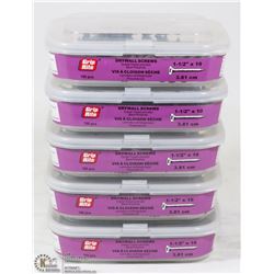 5 PACKS OF GRIP RITE DRYWALL SCREWS 1-1/2" X 10