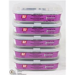 5 PACKS OF GRIP RITE DRYWALL SCREWS 1-1/2" X 10