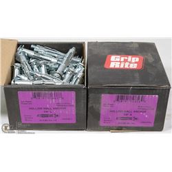 2 BOXES OF GRIP RITE SLEEVE ANCHORS