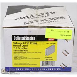 BOX OF GRIP RITE COLLATED STAPLES 16 GAUGE