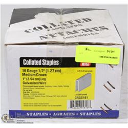 BOX OF GRIP RITE COLLATED STAPLES 16 GAUGE