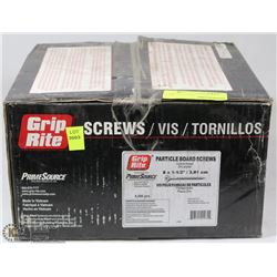 BOX OF GRIP RITE PARTICLE BOARD SCREWS