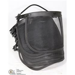 BOX OF 6 BLACK MESH FACE PROTECTIVE SHIELDS