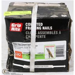 BOX OF GRIP RITE COLLATED FRAMING NAILS