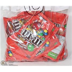LOT OF 10 M&M MILK CHOCOLATE CANDIES