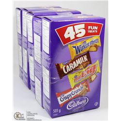 5 BOXES OF 45 SNACK SIZE ASSORTED CHOCOLATE BARS