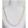 Image 1 : 38) FRESH WATER PEARL NECKLACE W/ST. SILVER CLASP