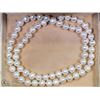 Image 2 : 38) FRESH WATER PEARL NECKLACE W/ST. SILVER CLASP