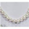Image 3 : 38) FRESH WATER PEARL NECKLACE W/ST. SILVER CLASP