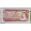 Image 1 : UNCIRCULATED 1974 CANADIAN 2 DOLLAR BILL