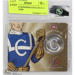 1909-2009 CANADIAN COLOURIZED 50 CENT COIN