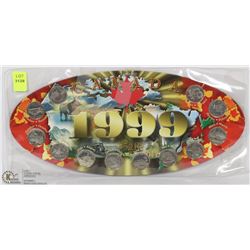 CANADA 1999 COIN SET IN CARDBOARD DISPLAY