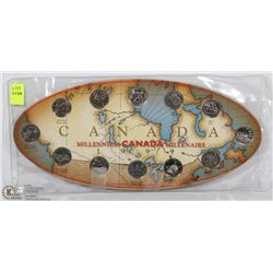CANADA MILLENNIUM COIN SET IN CARDBOARD DISPLAY