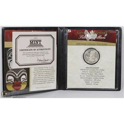 1958 CANADIAN SILVER DOLLAR IN DISPLAY