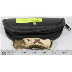 FRANKLIN MINT PHEASANT COLLECTOR KNIFE WITH PADDED