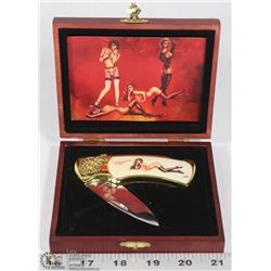 LADIES COLLECTOR LOCKING BLADE KNIFE.