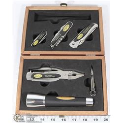 SHEFFIELD BOX SET OF KNIVES - 6 TOTAL KNIVES.