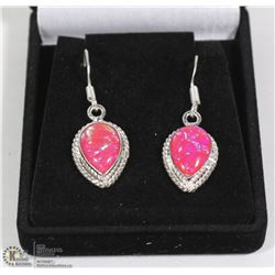 #4-AUSTRALIA FIRE OPAL GEMSTONE EARRINGS