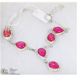 #3-AUSTRALIA FIRE OPAL GEMSTONE NECKLACE