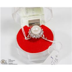 #96-GENUINE FRESH WATER PEARL&CZ  RING