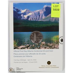 2005 LIMITED EDITION FIRST DAY ALBERTA CENTENNIAL 25