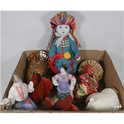BOX OF ESTATE ORNAMENTS