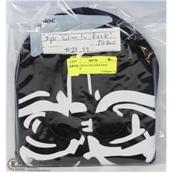 3PK GLOW IN THE DARK KIDS TOQUES.