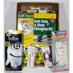 FLAT OF GOLF ITEMS 3 SETS OF WILSON