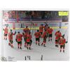 Image 1 : METAL CALGARY FLAMES HOCKEY PICTURE 14" X 18"