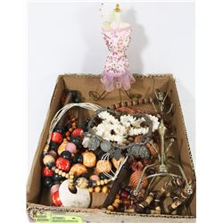 LARGE LOT OF FASHION JEWELRY AND TWO JEWELRY