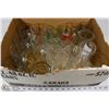 Image 1 : 10) BOX OF GLASS BEER STEINS IN VARIOUS SIZES.,
