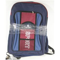 2 NAVY AND RED SPORTS BACK PACKS